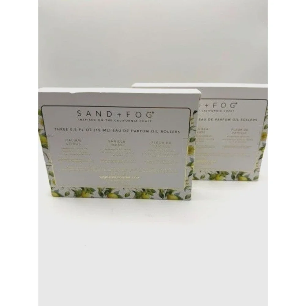 NEW Sand + Fog Eau de Parfum Oil Discovery Set Italian Citrus Vanilla Musk